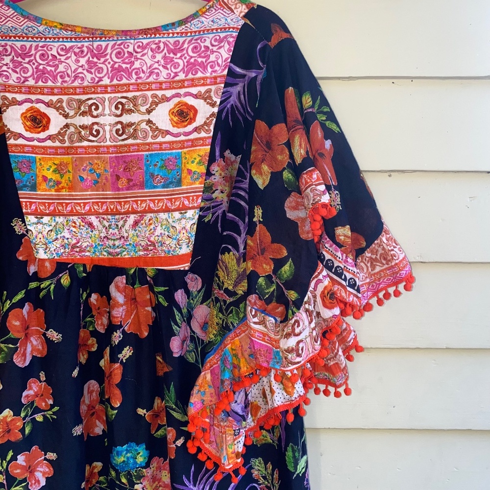 ANTICA SARTORIA Boho Beach patchwork dress coverup - Picture 5 of 8